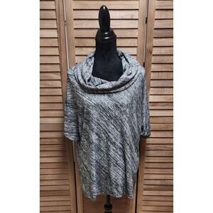 Avenue Womens Cowlneck Gray Short Sleeve Sweater Plus Size 22/24 Business Casual